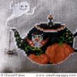 Halloween teapot - cross stitch pattern - by Chouett'alors (zoom 1)