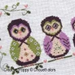 Matryoshka Owls - Cross stitch pattern chart designed by Chouett'alors (zoom1)