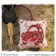Car keys - Keyring - cross stitch pattern - by Chouett'alors