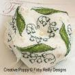 Lily of the valley Biscornu - cross stitch pattern - by Faby Reilly Designs