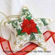 <b>Poinsettia Star (Xmas ornament)</b><br>cross stitch pattern<br>by <b>Faby Reilly Designs</b>