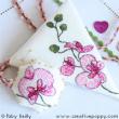 Plum orchid Scissor case - cross stitch pattern - by Faby Reilly Designs