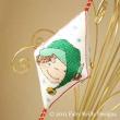 Elrik the elf Pendant - cross stitch pattern - by Faby Reilly Designs