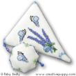 Lavender Bouquet Scissor case - cross stitch pattern - by Faby Reilly Designs