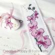 Plum Orchid Bookmark and Fob - cross stitch pattern - by Faby Reilly Designs