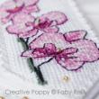 Plum Orchid Bookmark and Fob - cross stitch pattern - by Faby Reilly Designs (zoom 1)