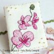 Plum orchid needlebook - cross stitch pattern - by Faby Reilly Designs