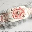 Sepia Rose Garter and Gift tag - cross stitch pattern - by Faby Reilly Designs