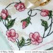Sweet roses Biscornu - Wedding ring cushion - cross stitch pattern - by Faby Reilly Designs (zoom 1)