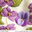 Violet Biscornu - cross stitch pattern - by Faby Reilly Designs (zoom 1)