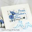 <b>Mother's Day card to cross stitch - cornflower</b><br>cross stitch pattern<br>by <b>Faby Reilly Designs</b>