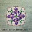 Gracewood Stitches, Celadon Iris (cross stitch pattern chart)