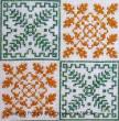 Acorn patchwork cross stitch pattern (zoom1)