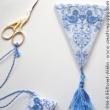 Blue dove scissor set - cross stitch pattern - by Marie-Anne Réthoret-Mélin (zoom 1)