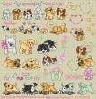 Puppy Love Cross stitch Mini motifs, designed by Maria Diaz - pattern chart