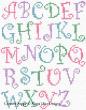 <b>Curly Alphabet ABC</b><br>cross stitch pattern<br>by <b>Maria Diaz</b>
