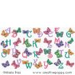Butterfly alphabet - cross stitch pattern - by Maria Diaz