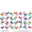 <b>Butterfly alphabet</b><br>cross stitch pattern<br>by <b>Maria Diaz</b>