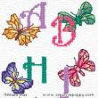 Butterfly alphabet - cross stitch pattern - by Maria Diaz (zoom 1)