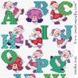 Fun Santa alphabet - cross stitch pattern - by Maria Diaz