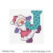 Fun Santa alphabet - cross stitch pattern - by Maria Diaz (zoom 1)