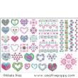 Hearts & Flowers motifs - cross stitch pattern - by Maria Diaz