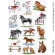 <b>Horses Cross stitch Mini motifs</b><br>cross stitch pattern<br>by <b>Maria Diaz</b>