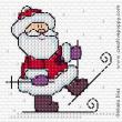 Christmas card motifs - Santa - cross stitch pattern - by Maria Diaz (zoom 1)