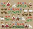 Happy Childhood, The sheep (large) - cross stitch pattern - by Perrette Samouiloff
