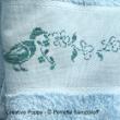 Wandering Ducks - Design for Hand towel - cross stitch pattern - by Perrette Samouiloff (zoom 1)
