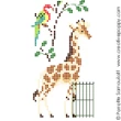Baby at the Zoo (large pattern) - cross stitch pattern - by Perrette Samouiloff (zoom 1)