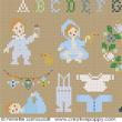 Teddies & Toddlers collection  - For baby boys - cross stitch pattern - by Perrette Samouiloff (zoom 1)