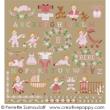 Teddies & Toddlers collection  - For baby girls - cross stitch pattern - by Perrette Samouiloff