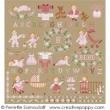 <b>Teddies & Toddlers collection  - For baby girls</b><br>cross stitch pattern<br>by <b>Perrette Samouiloff</b>