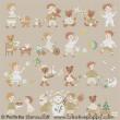 Teddies & Toddlers collection - cross stitch pattern - by Perrette Samouiloff