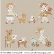 Teddies & Toddlers collection - cross stitch pattern - by Perrette Samouiloff (zoom 1)