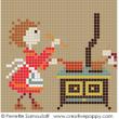 Happy Childhood collection  - In the kitchen - cross stitch pattern - by Perrette Samouiloff (zoom 1)