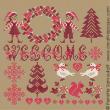 Christmas Welcome (small) - cross stitch pattern - by Perrette Samouiloff