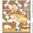 <b>Busy Baking cakes</b><br>cross stitch pattern<br>by <b>Sylvie Teytaud</b>