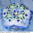 Blooming bluebells biscornus - cross stitch pattern - by Tam's Creations (zoom 1)