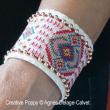 Agnès Delage-Calvet - Cuff Bracelet jewelry project with tutorial and cross stitch pattern chart