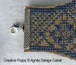 Agnès Delage-Calvet -  Lace-pattern Cuff bracelet jewelry project with tutorial and cross stitch pattern chart (zoom1)