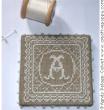Agnès Delage-Calvet - Lace pinkeep with monograms, counted cross stitch pattern