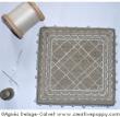 Agnès Delage-Calvet - Lace pinkeep with monograms, counted cross stitch pattern (zoom1)