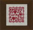 <b>Love sampler</b><br>cross stitch pattern<br>by <b>Agnès Delage-Calvet</b>