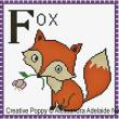 <b>F is for Fox - Animal Alphabet</b><br>cross stitch pattern<br>by <b>Alessandra Adelaide Neeedleworks</b>