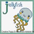 <b>J is for Jellyfish - Animal Alphabet</b><br>cross stitch pattern<br>by <b>Alessandra Adelaide Neeedleworks</b>