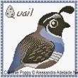 <b>Q is for Quail - Animal Alphabet</b><br>cross stitch pattern<br>by <b>Alessandra Adelaide Neeedleworks</b>