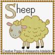 <b>S is for Sheep - Animal Alphabet</b><br>cross stitch pattern<br>by <b>Alessandra Adelaide Neeedleworks</b>