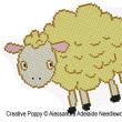 Alessandra Adelaide Needleworks - S is for Sheep - Animal Alphabet zoom 1 (cross stitch chart)